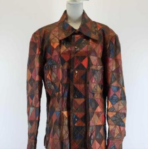 Gordon & Ferguson Co. Field and Stream leather patchwork vintage jacket - Picture 10 of 14